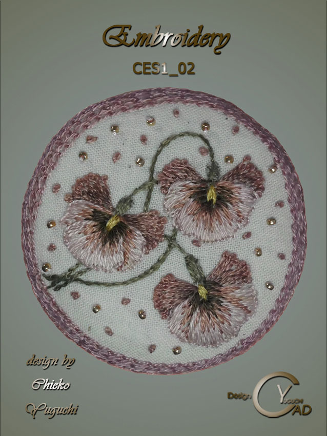 刺繍作品CES1_02 湯口千恵子作