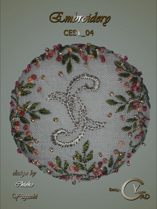 刺繍作品CES1_03 湯口千恵子作
