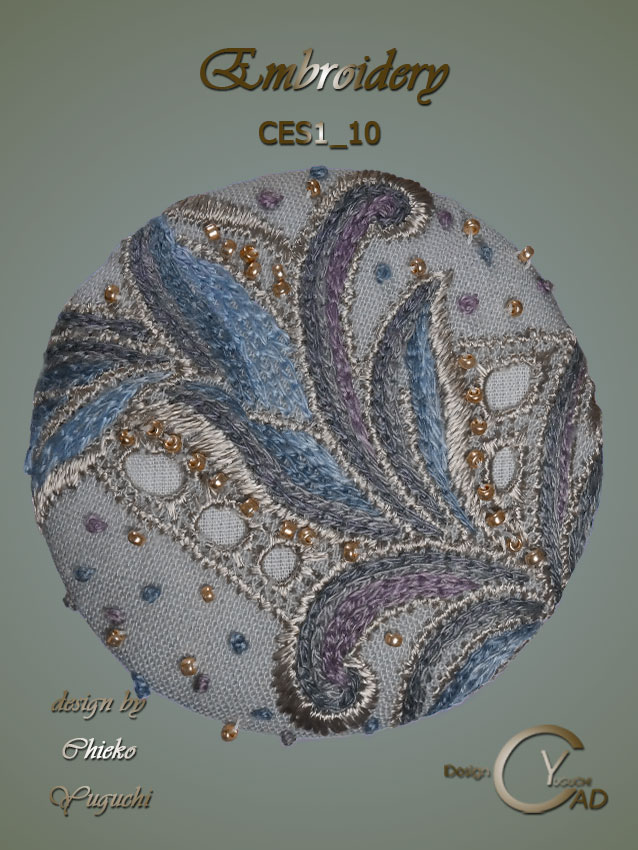 刺繍作品CES1_10 湯口千恵子作