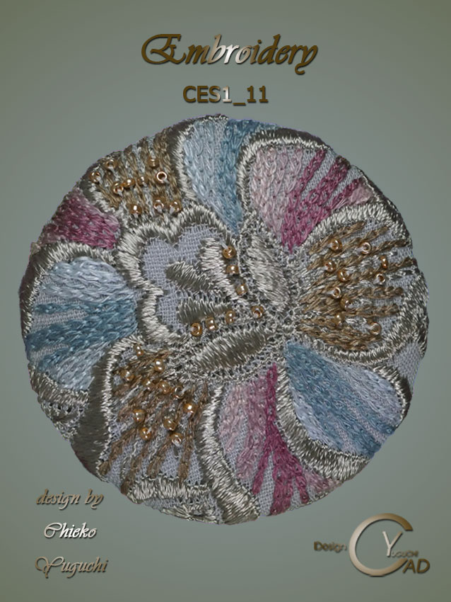 刺繍作品CES1_11 湯口千恵子作