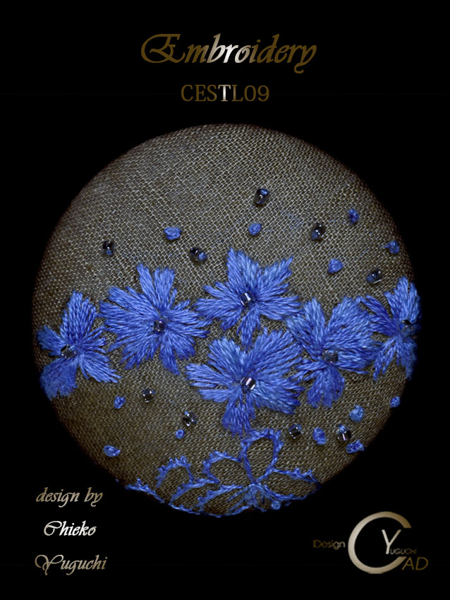 刺繍作品CircleEmbroiderySTL09 湯口千恵子作